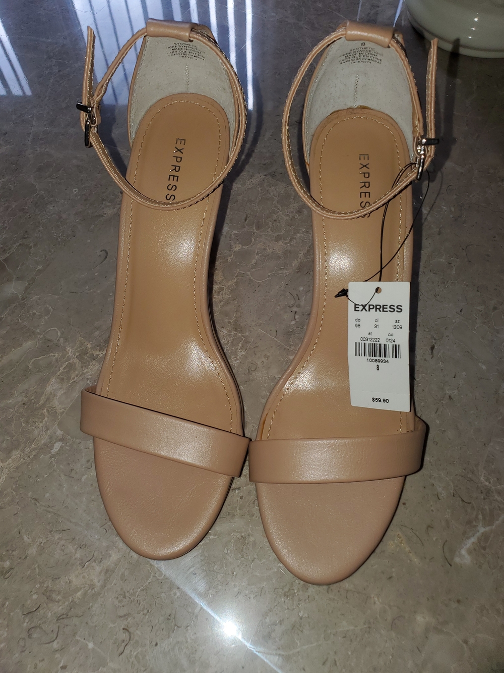 Express Women’s Nude Ankle-Strap Sandals